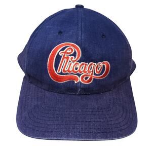 Chicago Snapback Cap Blue One Size Adjustable Embroidered 6 Panel Head To Toe